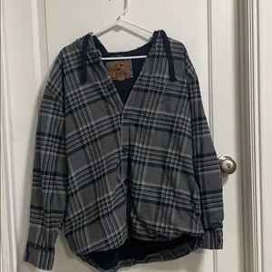 Hooded flannel jacket